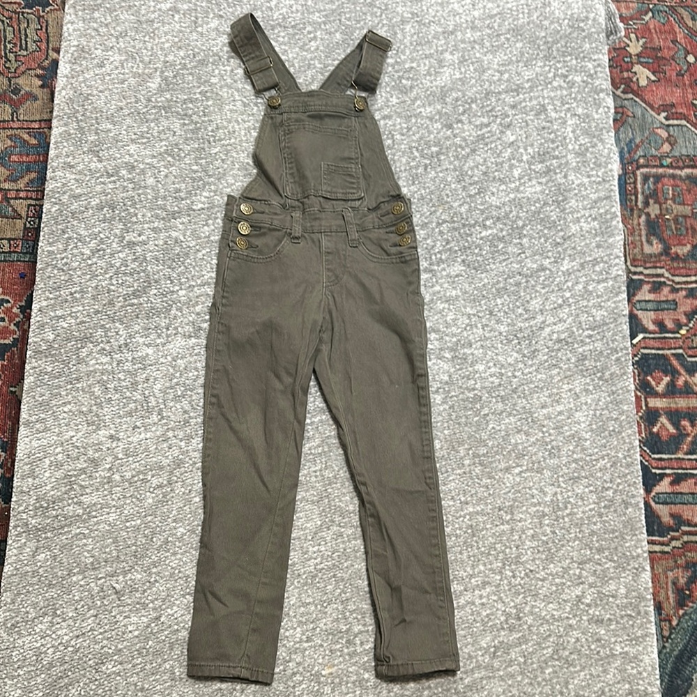 Olive Green Overalls with Button Details size 4